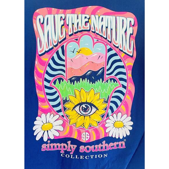 Simply Southern Womens Save The Nature Graphic Print T Shirt Tee Cotton Size L - Picture 6 of 10